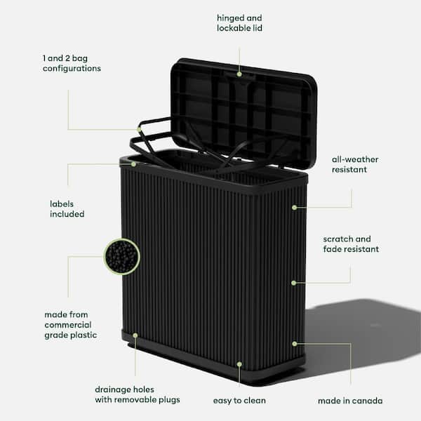Veradek Tambour Series 11.75 in. W x 25 in. L x 26.5 in. H Black