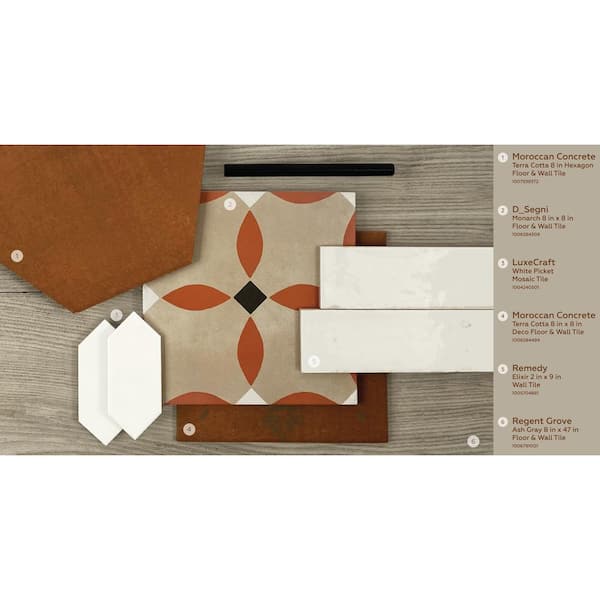 Daltile - LuxeCraft White 11 in. x 12 in. x 6.35 mm Ceramic Picket Mosaic Wall Tile (0.73 sq. ft./Each)