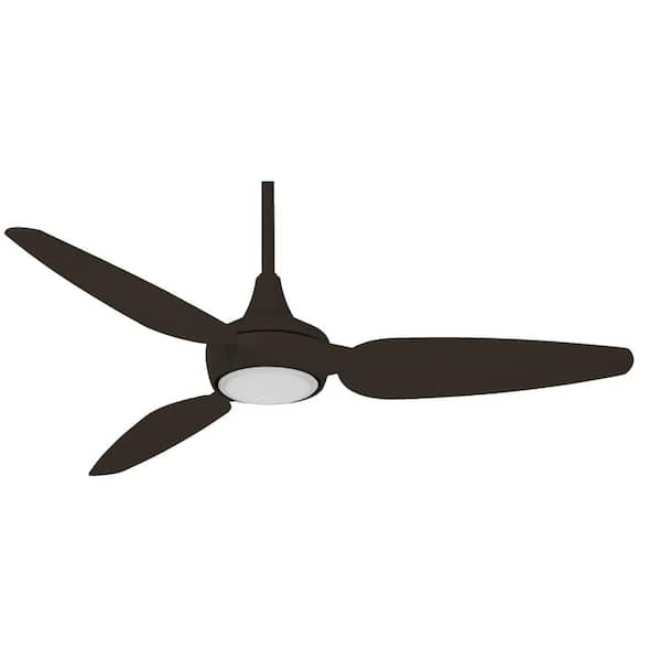 MINKA-AIRE Seacrest 60 in. LED Indoor/Outdoor Oil Rubbed Bronze Smart Ceiling Fan with Light and Remote Control