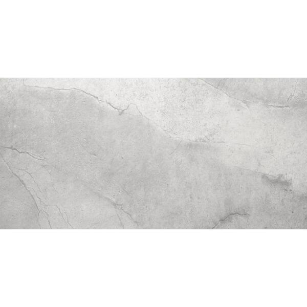 Unbranded Boca Gray 12 in. x 24 in. Porcelain Floor and Wall Tile (11.58 sq. ft. / case)