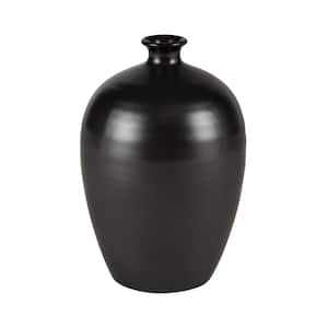 Juniper Ceramic 2 in. Decorative Vase in Black - Medium