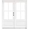 Mp Doors In X In Fiberglass Smooth White Left Hand Inswing Hinged Lite Patio Door