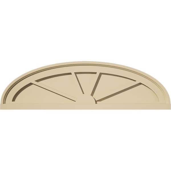 Ekena Millwork 30-in W x 8-1/2-in H x 2-in P Elliptical 4-SpokeSignature Urethane Pediment, Primed Tan