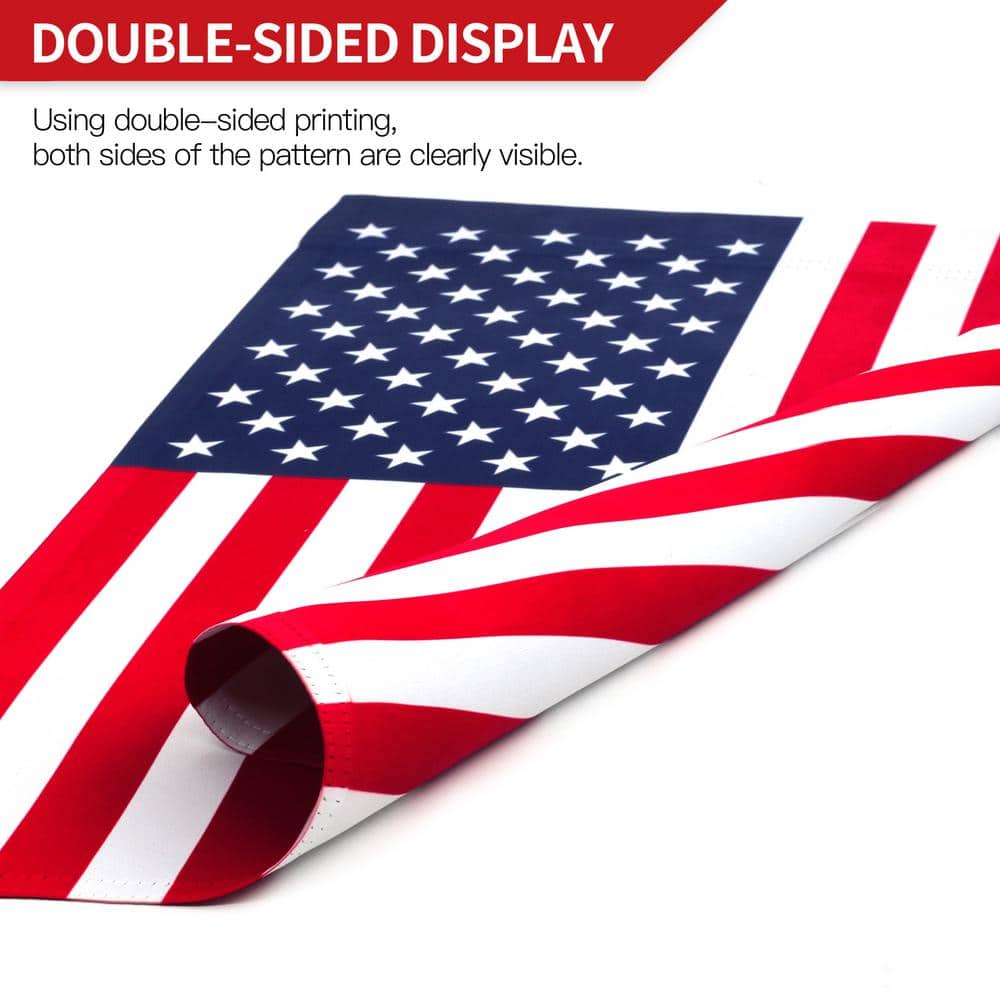 Patriotic Double-Sided USA Garden Flag 18 x 12.5 Inch