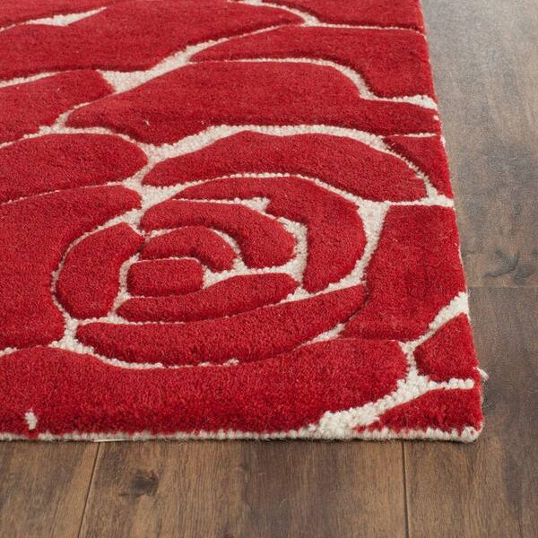 2' x 3' Ivory Red Safavieh Cambridge Collection CAM782I Handmade Floral Premium Wool Accent Rug 2' x 3' Ivory Red Safavieh Cambridge Collection CAM782I Handmade Floral Premium Wool Accent Rug