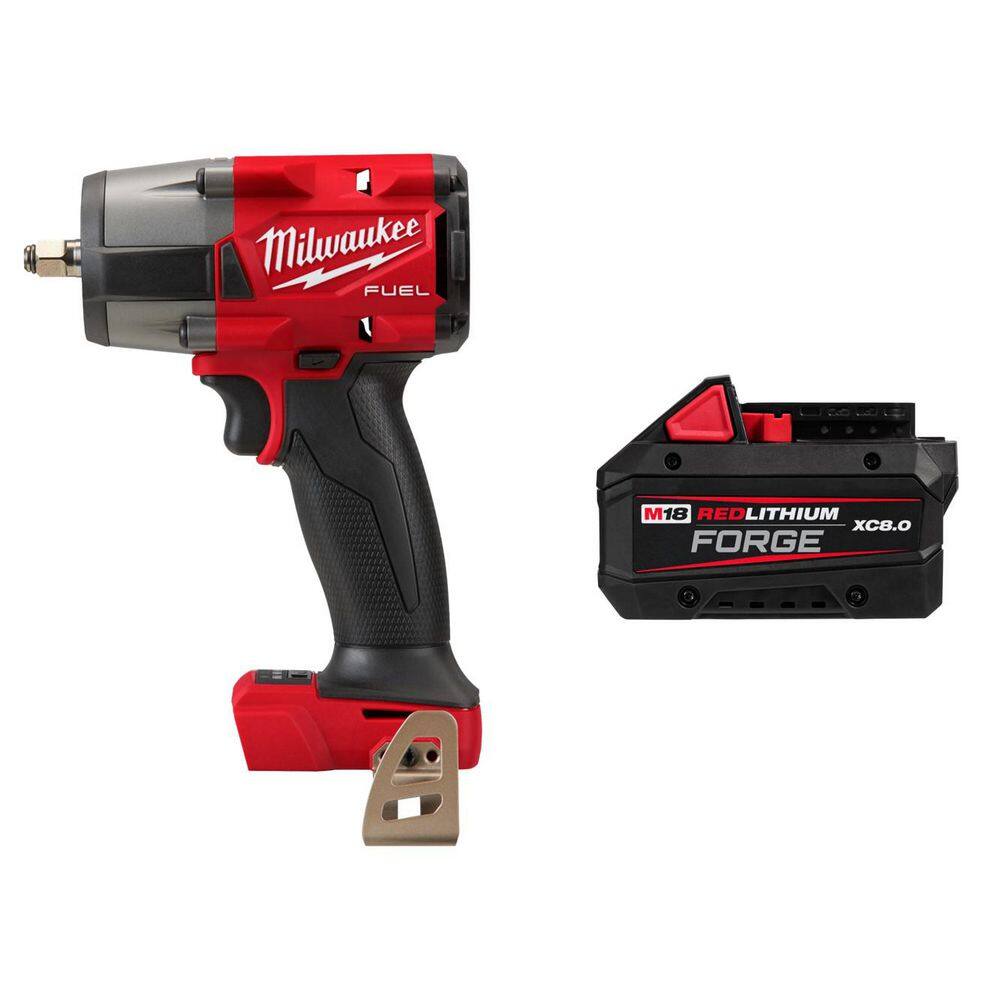M18 FUEL GEN-2 18V Lithium-Ion Mid Torque Brushless Cordless 3/8 in. Impact Wrench with Friction Ring w/ 8.0 Ah Battery price history on PriceWatchPro