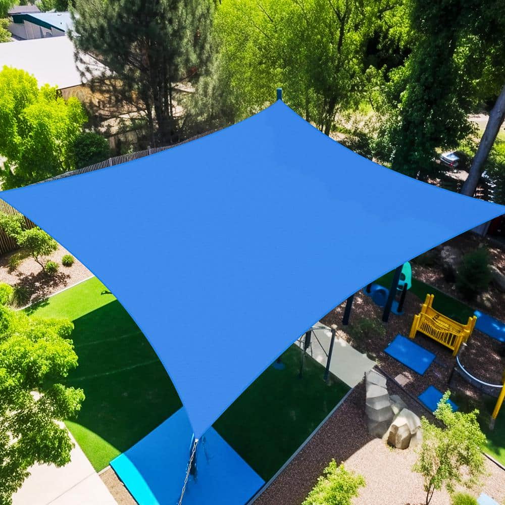 Artpuch 10 ft. x 6 ft. Customize Blue Sun Shade Sail UV Block185 GSM  Commercial Rectangle Outdoor Covering for Backyard, Pergola AP-CMSR0610A0 -  The 