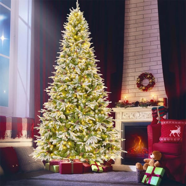 Costway 9 ft. PreLit 690 LED Lights Artificial Christmas Tree