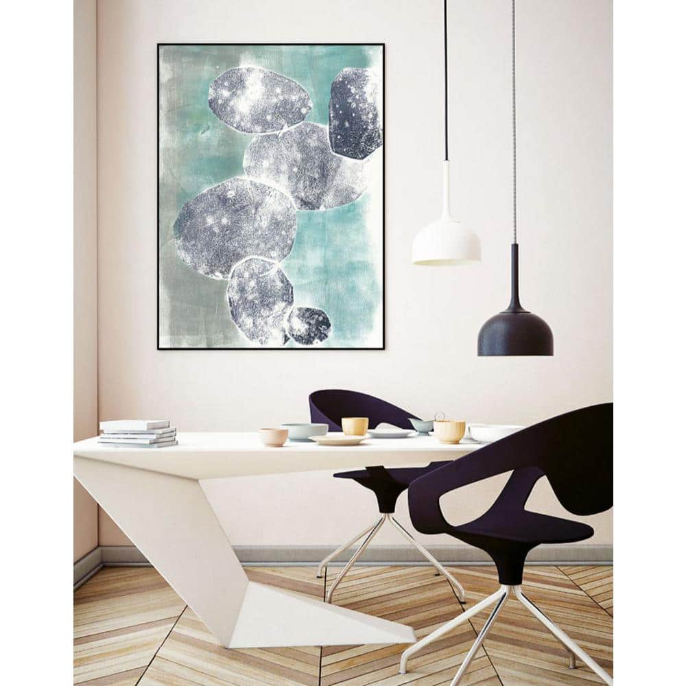 30 in. x 40 in. Descending Orbs I by Jennifer Goldberger Framed Wall A