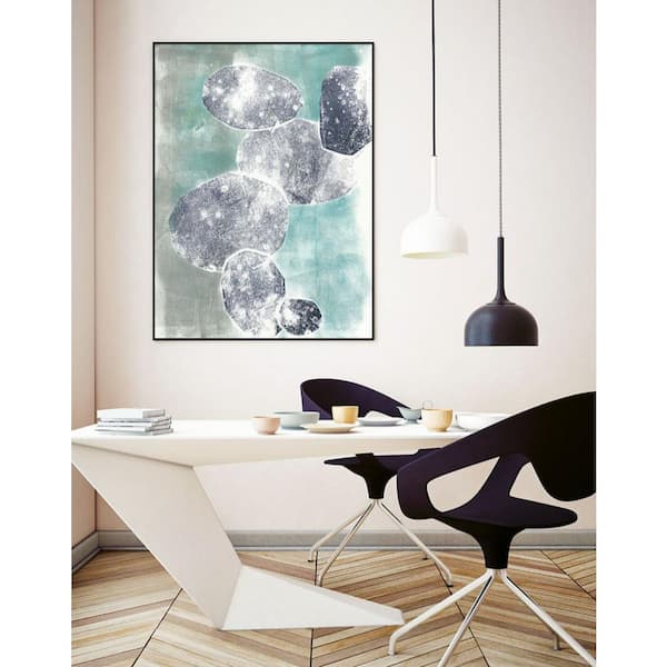 Unbranded 30 in. x 40 in. "Descending Orbs I" by Jennifer Goldberger Framed Wall Art