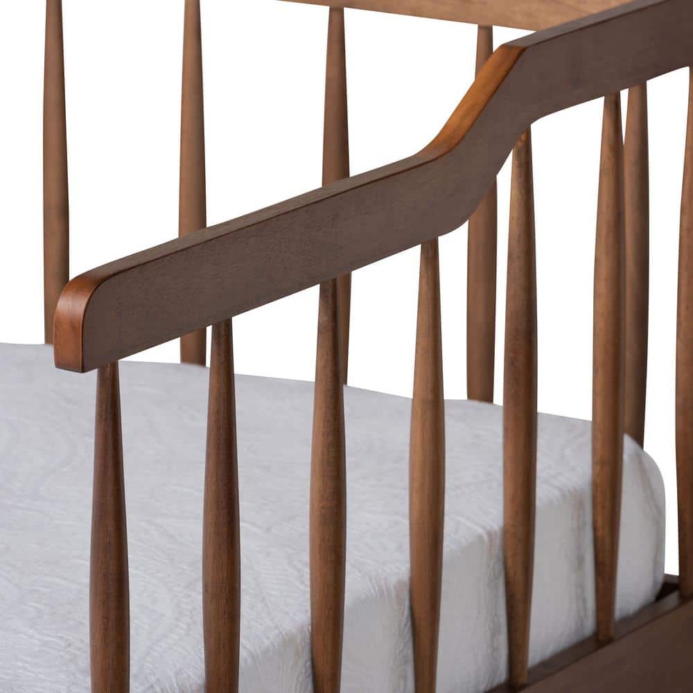 Walnut Wood Twin to King Spindle Daybed with Slats