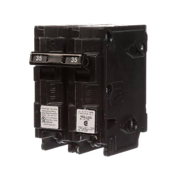 Siemens 35 Amp Double-Pole Type QPH 22kA Circuit Breaker Q235H - The ...