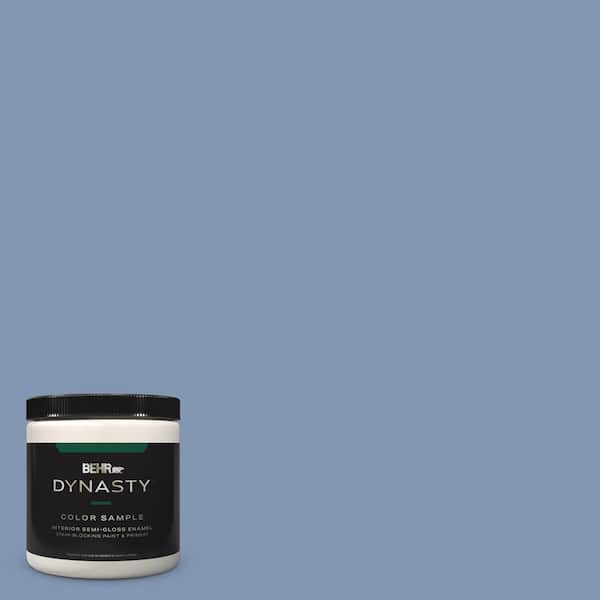 BEHR DYNASTY 8 oz. #S530-4 Jet Set One-Coat Hide Semi-Gloss Enamel Stain-Blocking Interior/Exterior Paint and Primer Sample