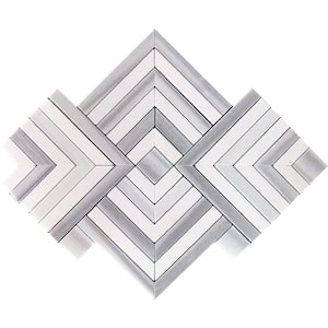 Zebra Fossil Gray 10 in. x 10 in. Polished Marble Look Floor and Wall Tile (3.47 sq. ft./Case) (5-Pack)