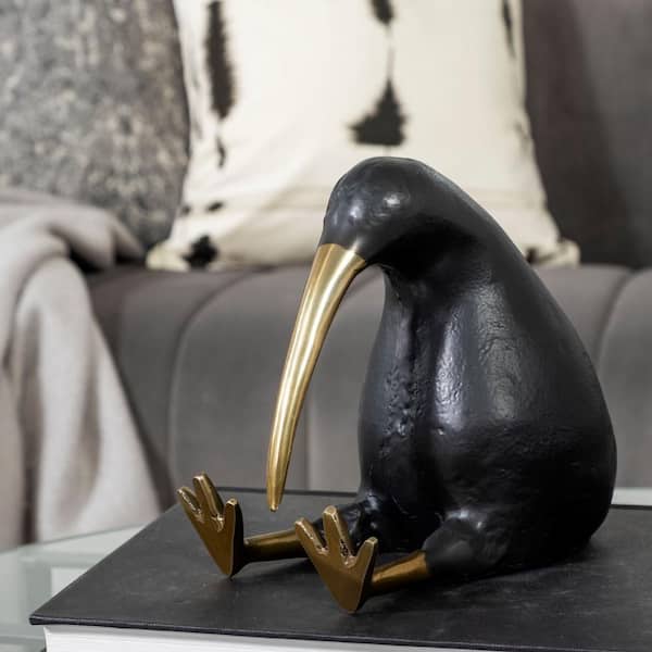 置物 dododo123 Mercana Dodo 7 in. L x 4 in. W Black Cast Aluminum Mauritian Bird