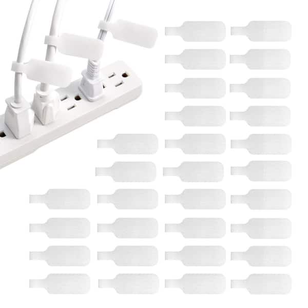 Medium Cable Labels White (30-Pack)