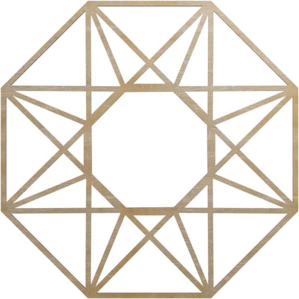 Ekena Millwork 24 in. x 15.375 in. x 0.25 in. Wood Medallion Moulding