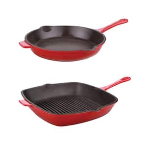 Neo 2-Piece Cast Iron Cookware Set in Red