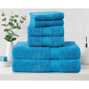 CANNON 100% Cotton Low Twist Wash Cloths (13 L x 13 W), 550 GSM, Highly  Absorbent, Super Soft and Fluffy (6 Pack, Peacock Blue)