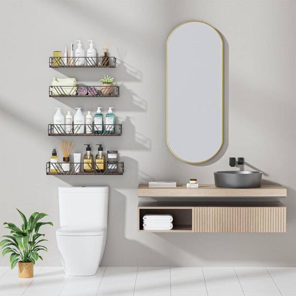 16.33 in. W x 5.5 in. D Decorative Wall Shelf for Wall Set of 4