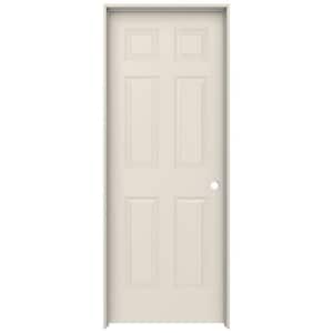 24 in. x 80 in. Colonist Primed Left-Hand Smooth Solid Core Molded Composite MDF Single Prehung Interior Door