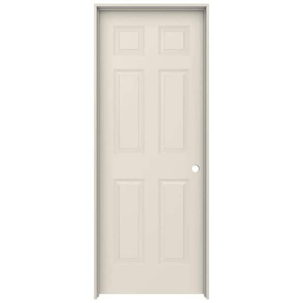 JELD-WEN 32 in. x 80 in. Colonist Primed Left-Hand Smooth Solid Core Molded Composite MDF Single Prehung Interior Door