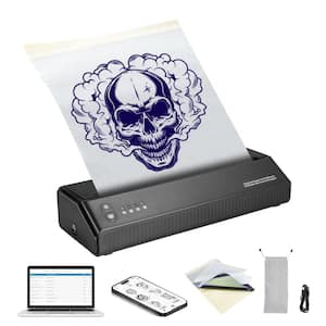 Tattoo Stencil Printer, Wireless Bluetooth Tattoo Printer Transfer Stencil Machine with 10-Pieces Transfer Paper