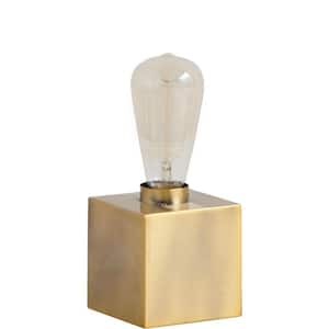 Charlie 4.5 in. Gold Integrated LED No Design Interior Lighting for Living Room with Clear Metal Shade