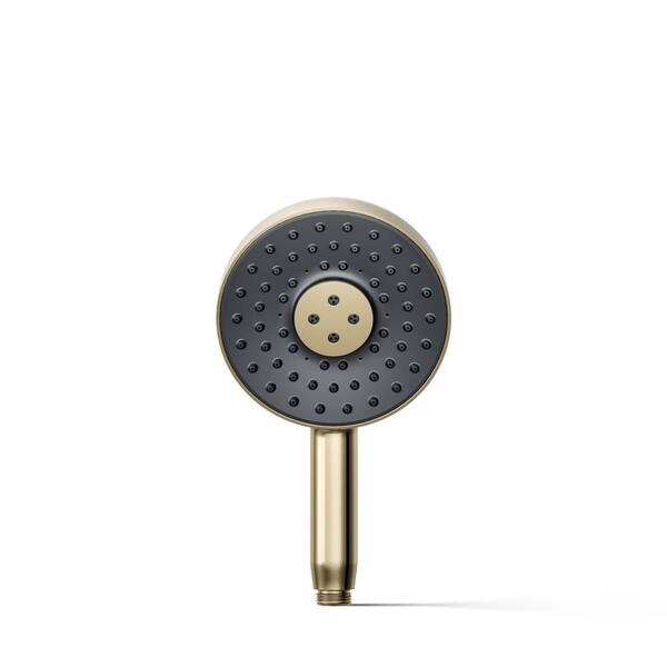 KOHLER Statement 3-Spray Wall Mount Handheld Shower Head 1.75 GPM in Vibrant French Gold