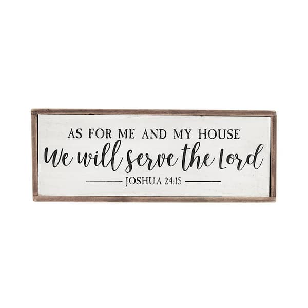 As for Me and My House We Will Serve The Lord Rustic Wood Wall Decorative Sign