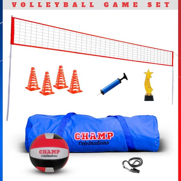 CHAMP CELEBRATIONS All-In-One Volleyball Set, Kids Sports Duffle
