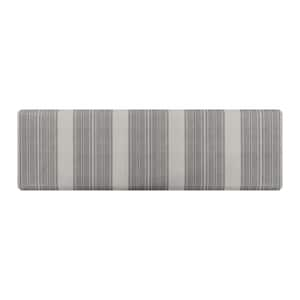 Sole Comfort Ticking Stripes 22 in. x 72 in. Dark Grey Anti-Fatigue Comfort Mat