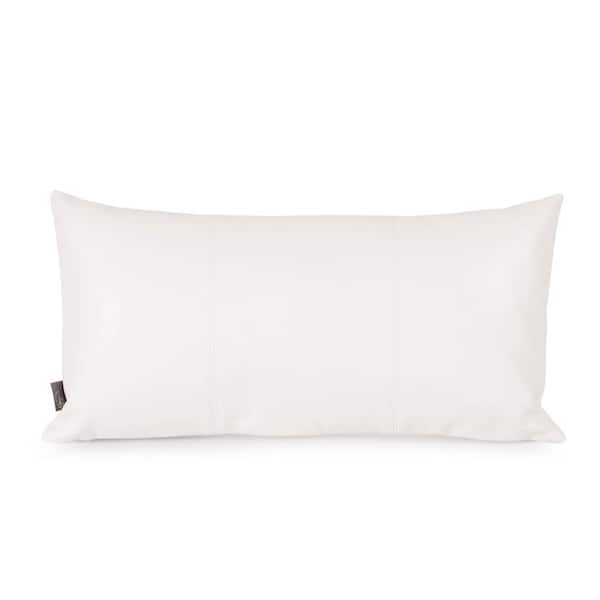 Marley Forrest Avanti White Solid Polyester 6 in. x 22 in. Throw Pillow