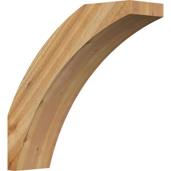 Ekena Millwork 6"W x 20"D x 20"H Thorton Rough Sawn Knee Brace, Western Red Cedar