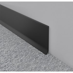 Novorodapie L Matt black 4 in x 98 - 1/2 in Aluminum Tile Edging Trim