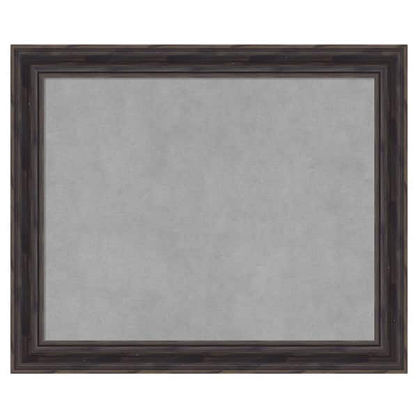 Amanti Art Rustic Pin.e Brown Narrow 23 in. x 19 in. Framed Magnetic Board