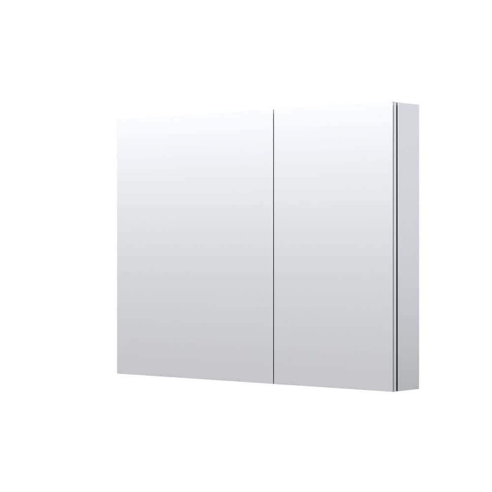 Combo 40 in. W x 30 in. H Rectangular Recess/Surface Mount Frameless Medicine Cabinet with Mirror, Soft Close Door price history on PriceWatchPro