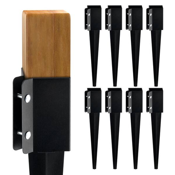 2 Pack Fence Post Anchor Repair Kit - Inner 2x2 Support Stakes Spike, Durable