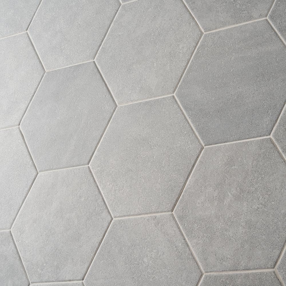 Lannister Gray Matte Hexagonal Porcelain Floor and Wall Tile