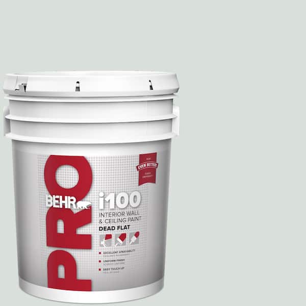 BEHR PRO 5 gal. #N420-1 Juniper Breeze Dead Flat Interior Paint