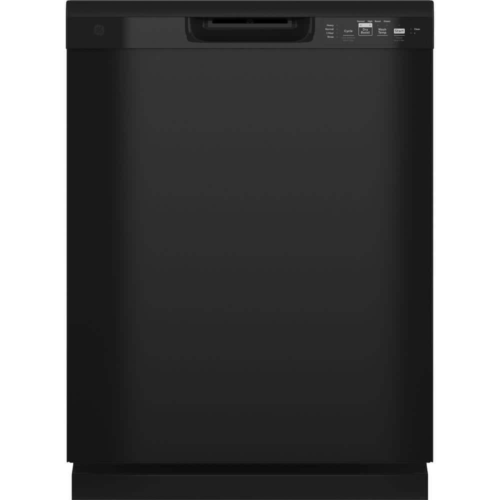 GE 24 in. Built-In Tall Tub Front Control Black Dishwasher with Dry Boost, 59 dBA