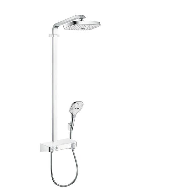 baden Begraafplaats Uitputten Hansgrohe Raindance Select-E 3-Spray 45 in. Dual Shower Head with Handheld  Shower Head in White or Chrome 27126401 - The Home Depot