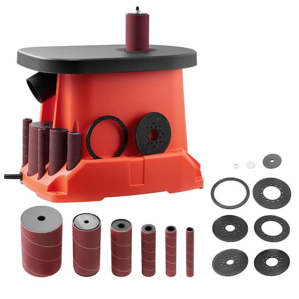 2400 RPM Oscillating Spindle Sander, 6 Sleeves (1/2 in.-3 in. ), 5/8 in. Stroke, 15.6 x 11.6 in. Cast Iron Worktable