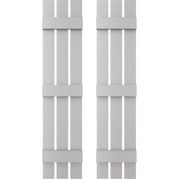 12 in. W x 74 in. H TailorMade Three Board Spaced (3 Batten), Board-n-Batten Shutters - Paintable