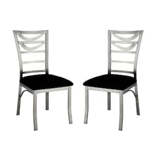 Artemia Gray and Black Metal Padded Side Chair (Set of 2)