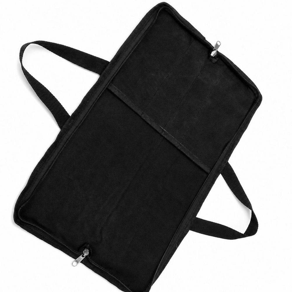 Black Knife Roll, Heavy Duty Knife Bag, Waxed Canvas knife Case with 4 Slots for Knives Kitchen Tools, Chef Knife Bag