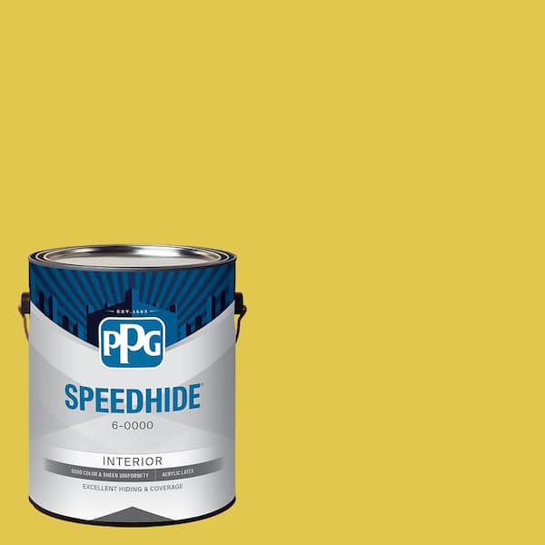 SPEEDHIDE 1 gal. PPG1215-5 Golden Yarrow Eggshell Interior Paint