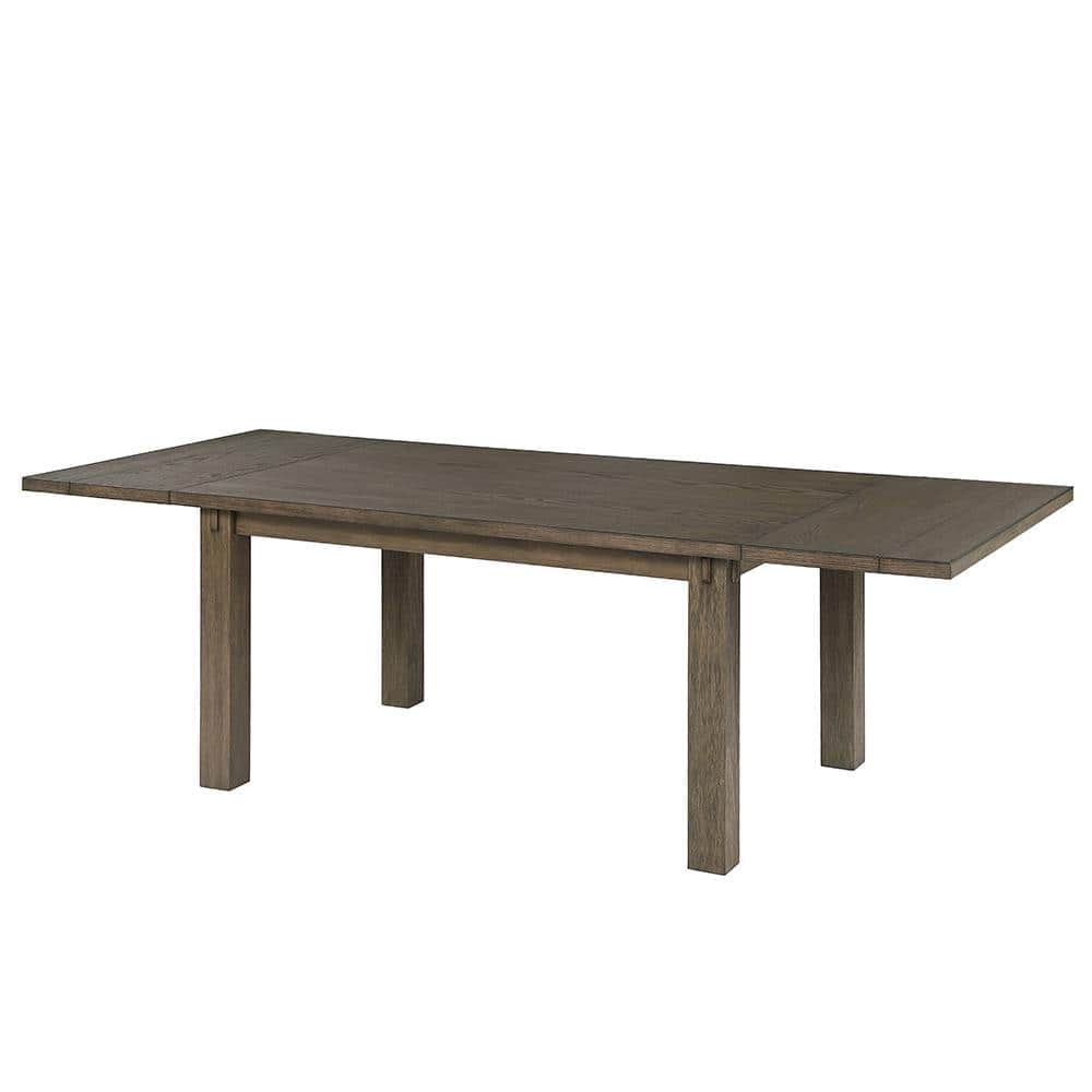 Elegant Transitional Dark Oak Extendable Dining Table