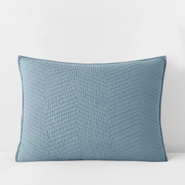 The Company Store Company Cotton Slate Blue Cotton Voile Standard Sham