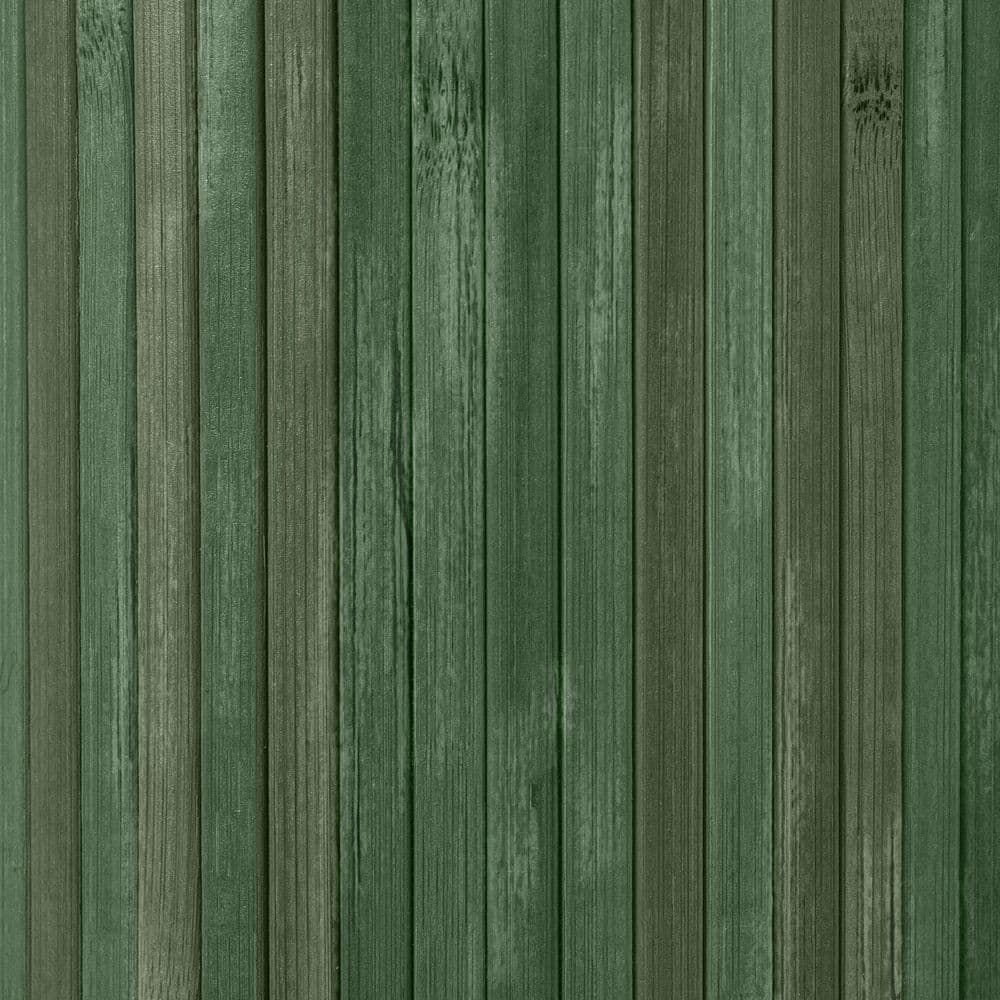 Sage Green Bamboo Wave Room Divider, 48" Height